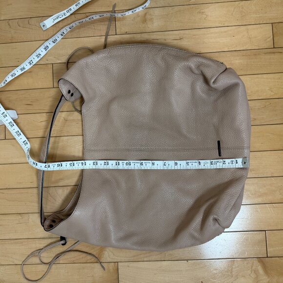 REBECCA MINKOFF Leather Hobo Slouch Neutral Blush Beige Large Bag Purse - Picture 9 of 10